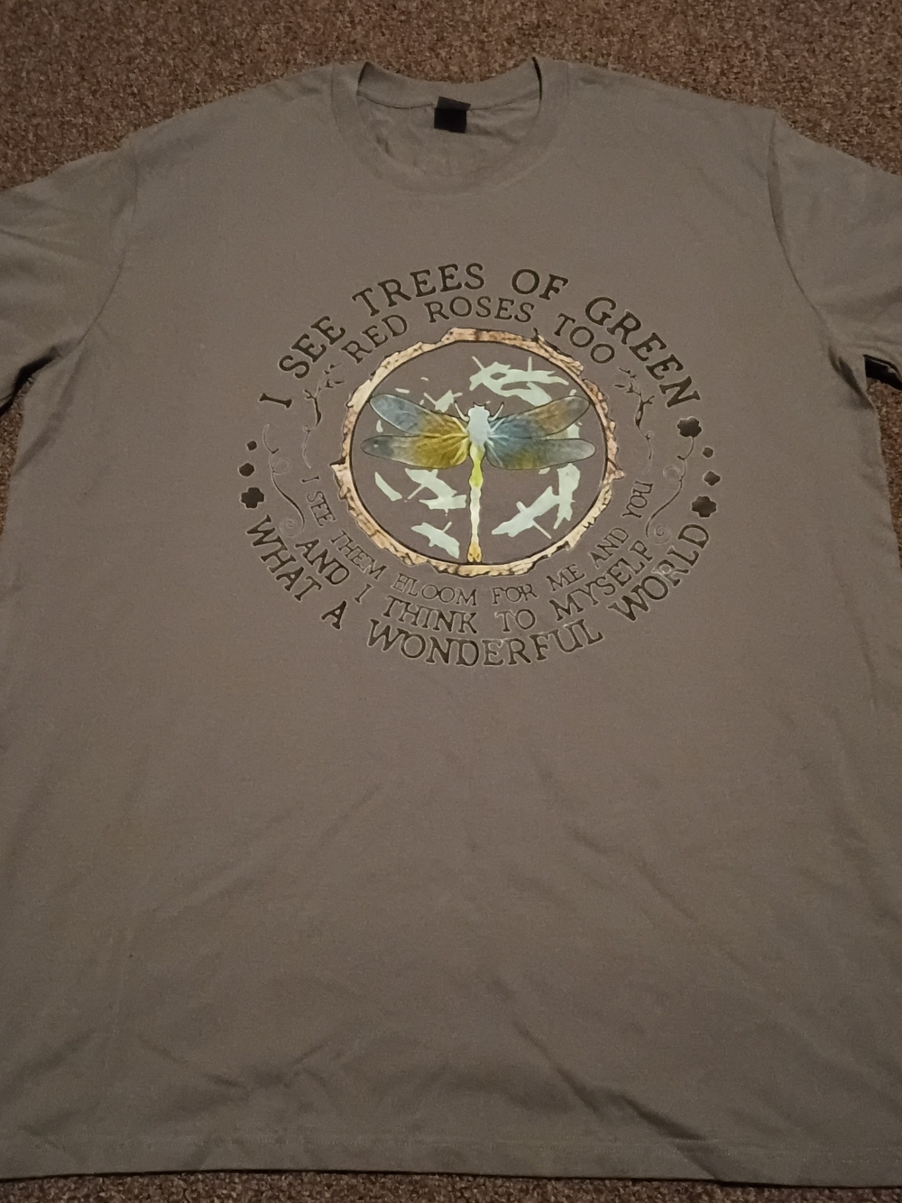 Men's Short-Sleeve " What a Wonderful World" lyrics T-shirt